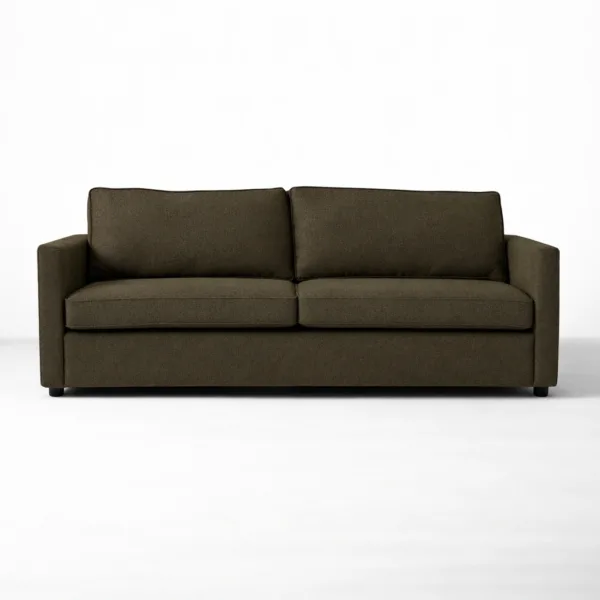 Olive green fabric sofa with hardwood internal frame by INTERIORZE