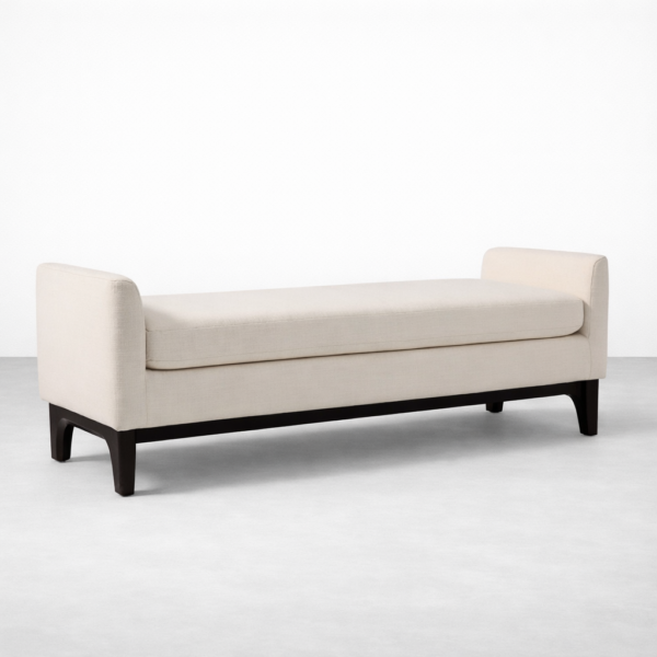 Upholstered Teakwood Bench