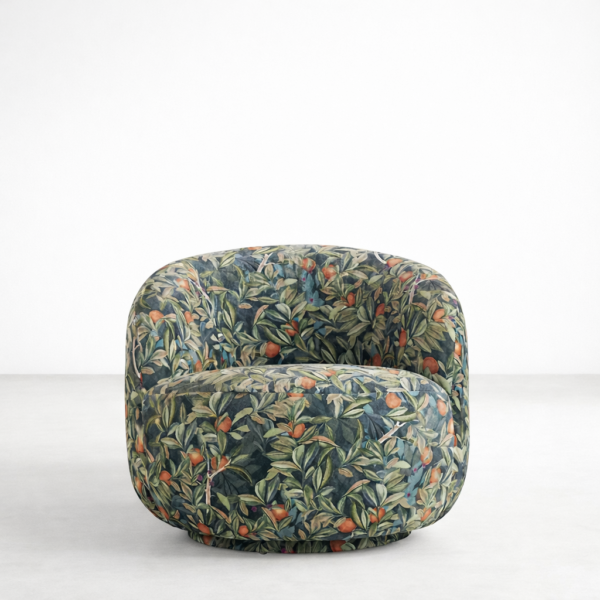 citrus grove botanical round lounge chair