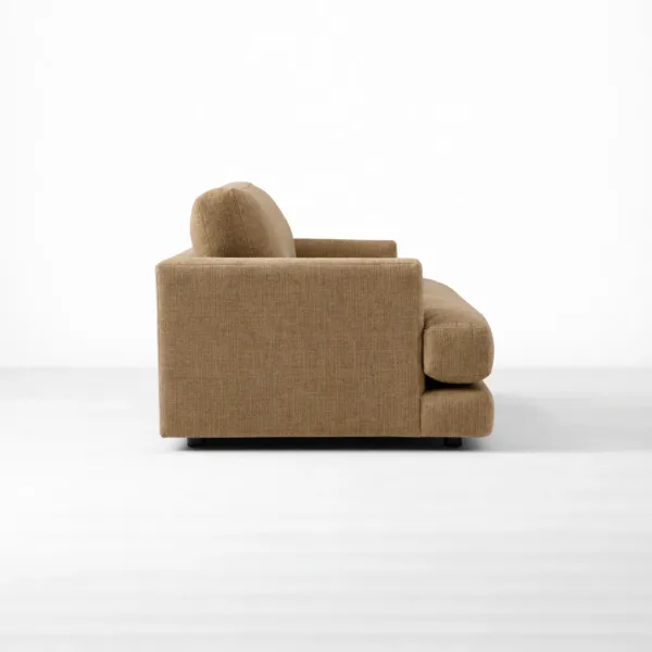 Beige 3 seater sofa side view with deep seat INTERIORZE Haven