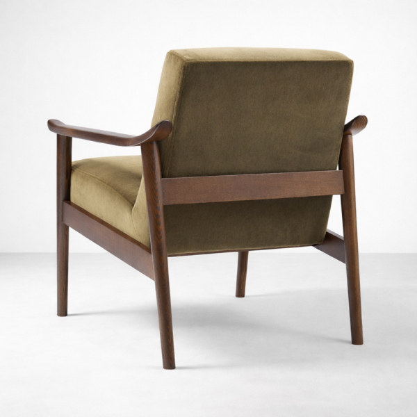 Back view of Aurelio teakwood arm chair