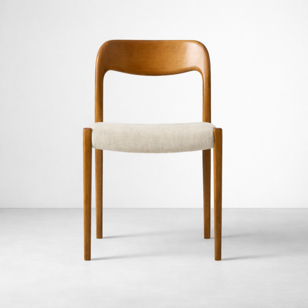 Elora teakwood dining chair with upholstered seat by Interiorze