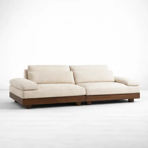 ivory boucle sofa