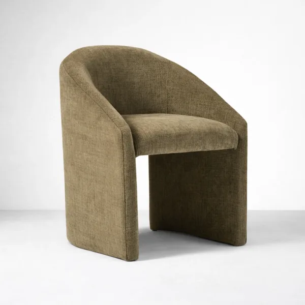 olive upholstered dining chair