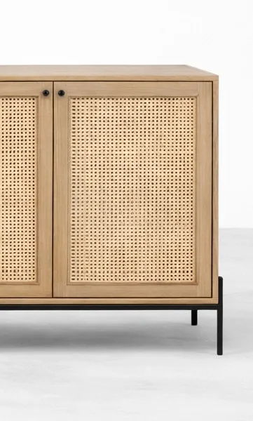 Cane Frame Ash Wood Sideboard by INTERIORZE