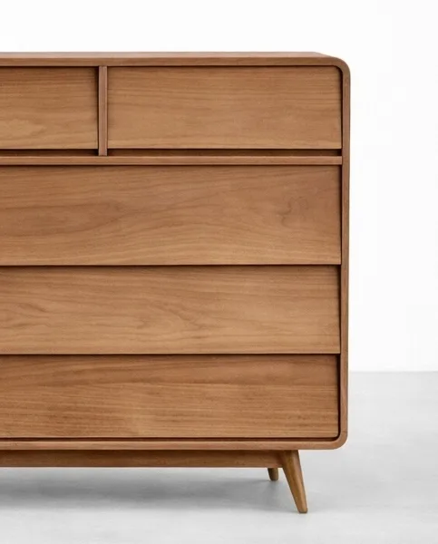 teak wood chest of drawers by INTERIORZE with 9 drawer storage