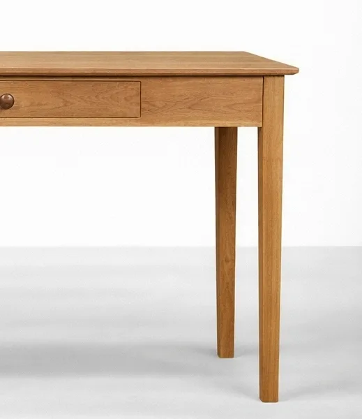 Ash wood study table with single drawer