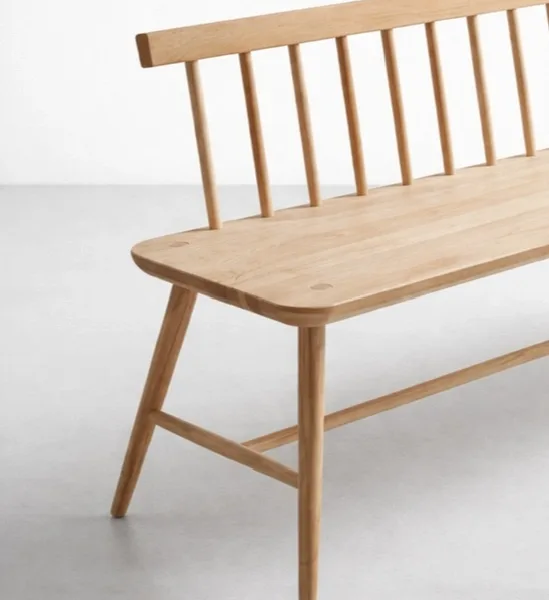 INTERIORZE Spindle Ash Wood Bench