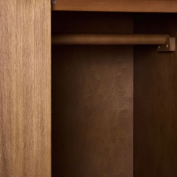 INTERIORZE Aster Teak Wood Wardrobe