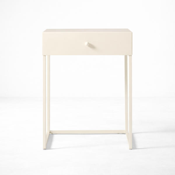 INTERIORZE ivory ashwood bedside table with drawer