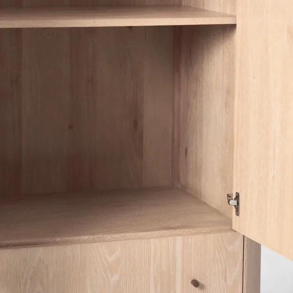 INTERIORZE Elio Natural Ash Wood Wardrobe Cabinet