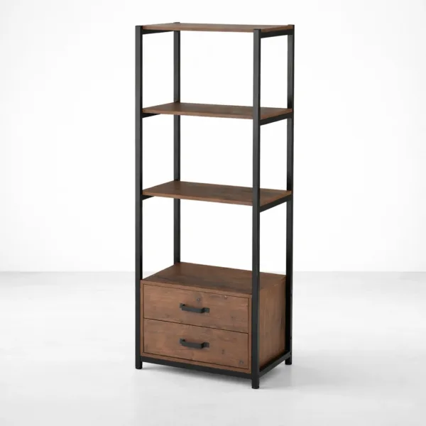 Teak Wood Showcase Cabinet with Drawers