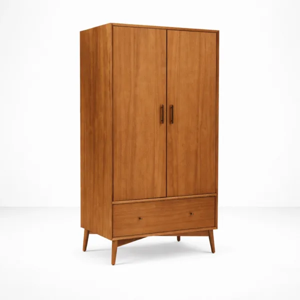 INTERIORZE Aster Teak Wood Wardrobe