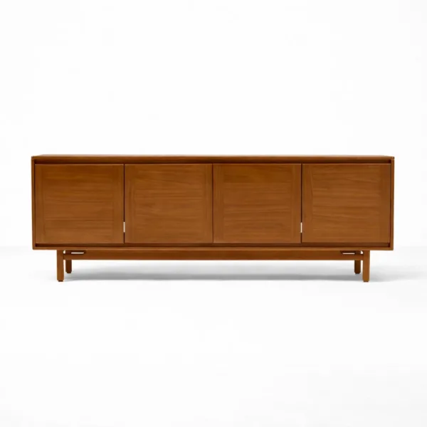 Frame Line teak wood media console by INTERIORZE