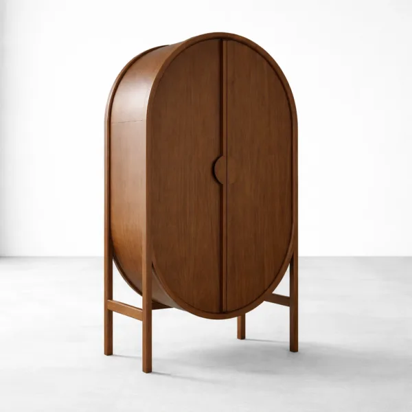 INTERIORZE Arco Arch Teak Wood Wardrobe arched teak wood wardrobe