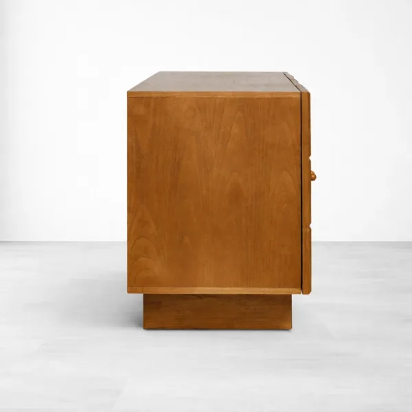 Grid Block Ash Wood Sideboard by INTERIORZE
