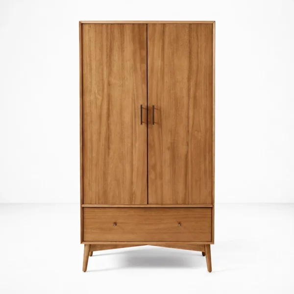 INTERIORZE Aster Teak Wood Wardrobe