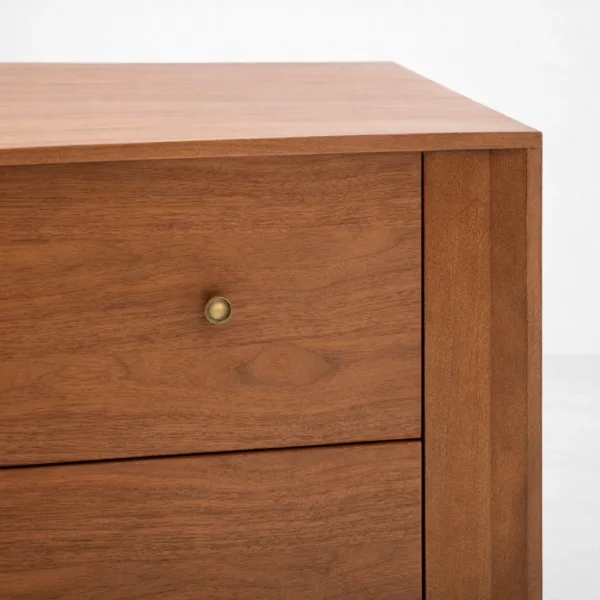 Framed Teak Wood 6 Drawer Dresser