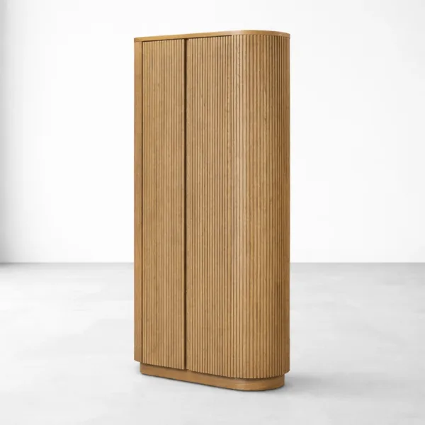 INTERIORZE Halo Fluted Plywood wardrobe
