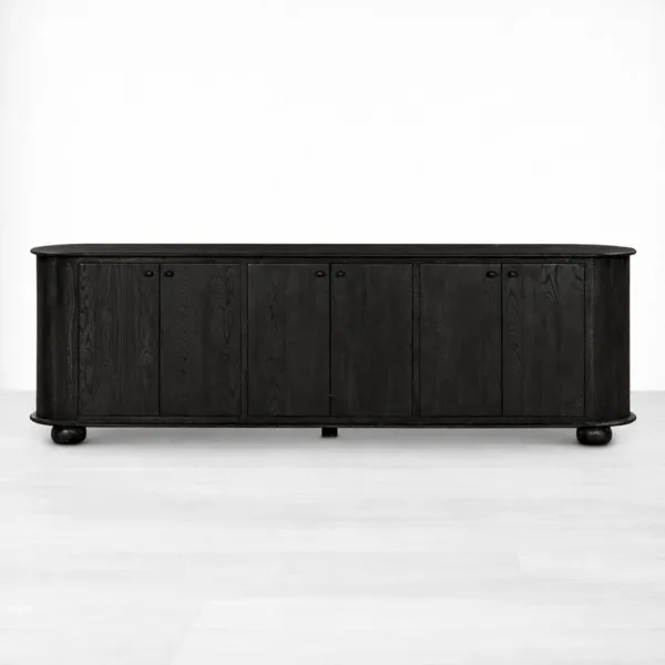 Noir Curve Teak Wood Sideboard by INTERIORZE