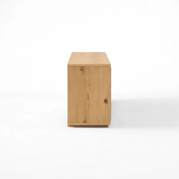 Panel Line ash wood media console by INTERIORZE