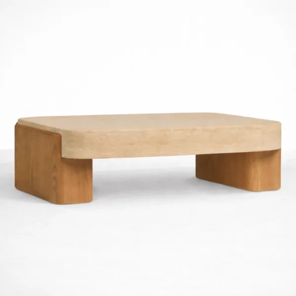 INTERIORZE ashwood marble top centre table for modern living room