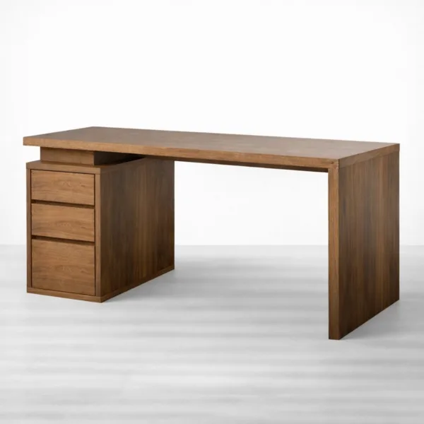 NTERIORZE pedestal teak wood study table