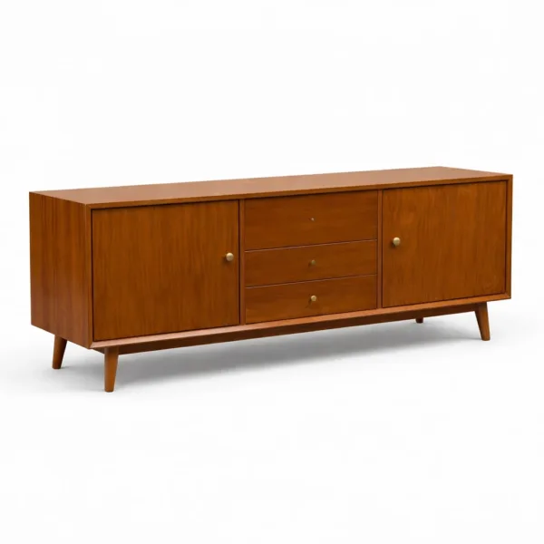 INTERIORZE Haven Trio Teak Wood Media Console