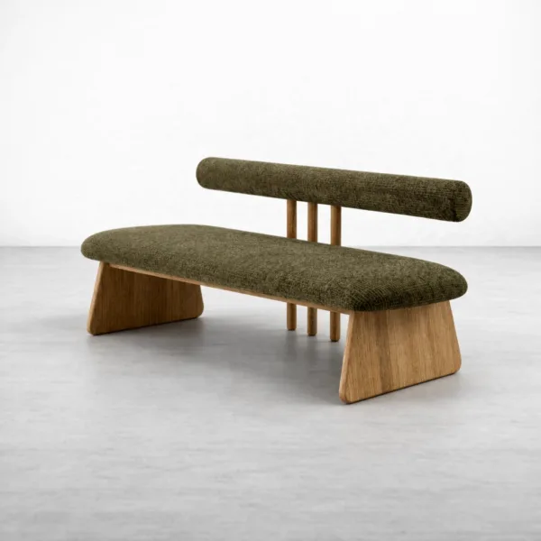 INTERIORZE olive bolster ash wood bench