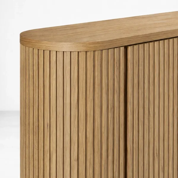 INTERIORZE Halo Fluted Ash Wood Wardrobe