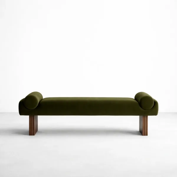 INTERIORZE Olive Bolster Teak Wood Bench
