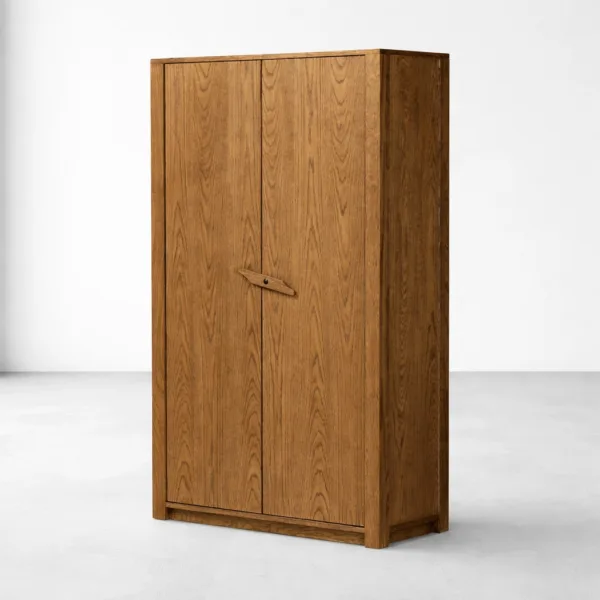 INTERIORZE Alder Ash Wood Wardrobe ash wood 2 door wardrobe
