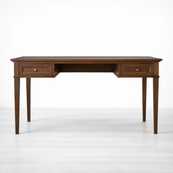 INTERIORZE Alder Twin Teak Wood Study Table