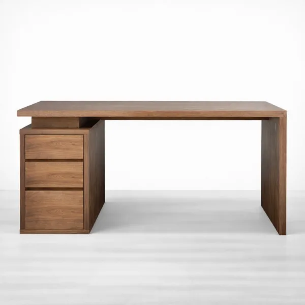 NTERIORZE pedestal teak wood study table