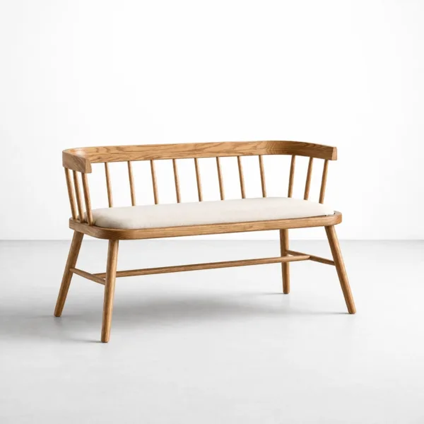 INTERIORZE Elowen Ash Wood Bench ash spindle bench