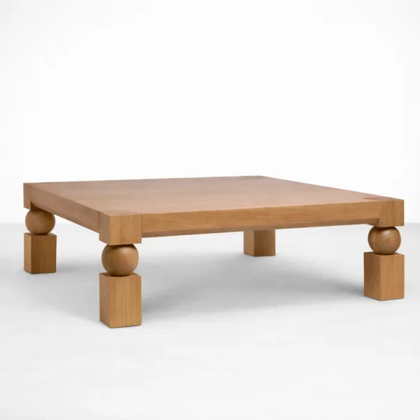 INTERIORZE ashwood block leg centre table for modern living room