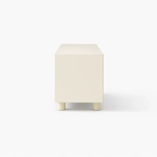 Ivory Block teak wood media console by INTERIORZE