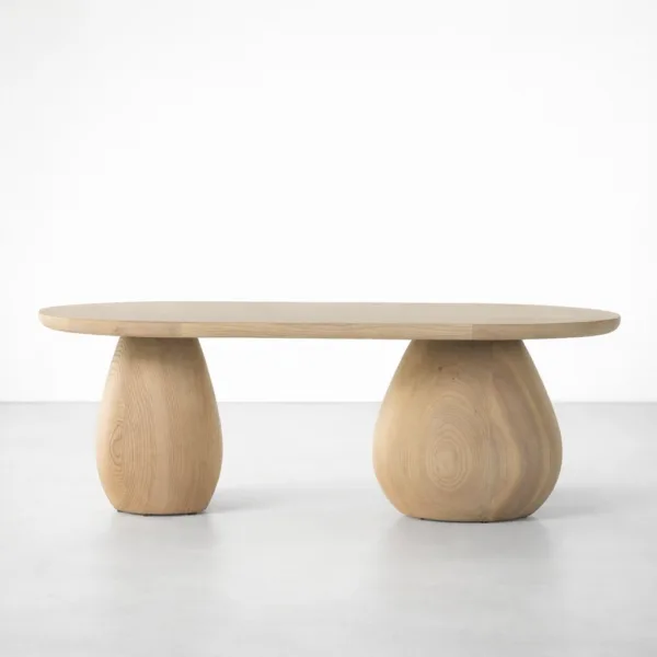 INTERIORZE ashwood oval centre table for modern living room