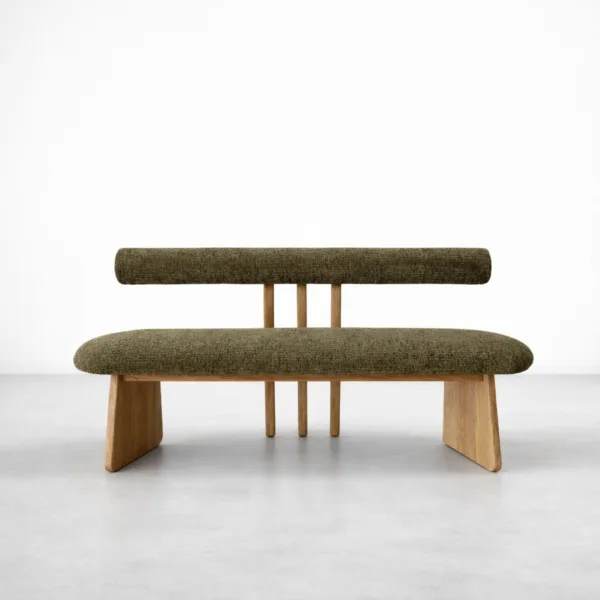 INTERIORZE olive bolster ash wood bench