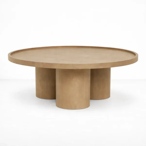 INTERIORZE teakwood round centre table for modern living room