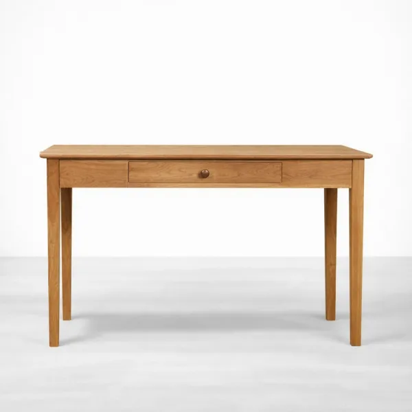 Ash wood study table with single drawer