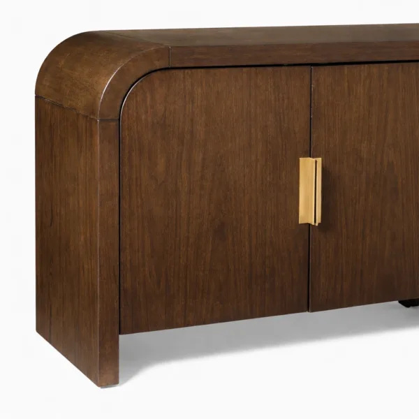 INTERIORZE Arc Edge Teak Wood Media Console
