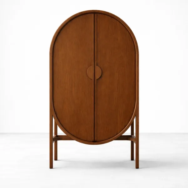 INTERIORZE Arco Arch Teak Wood Wardrobe