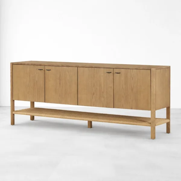 Loom Shelf Ash Wood Sideboard by INTERIORZE