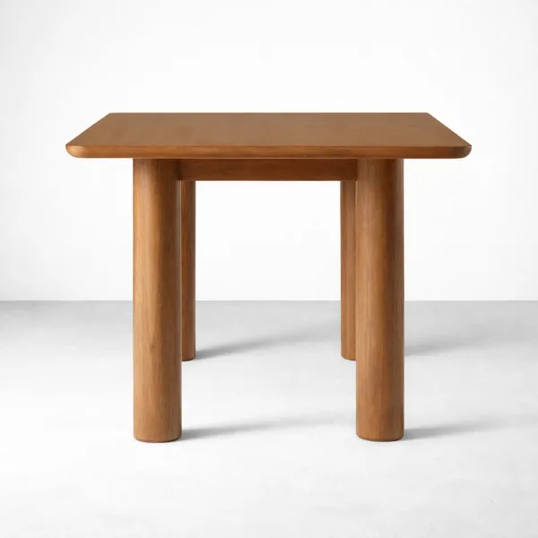 Front view of INTERIORZE Tavero extendable teakwood dining table
