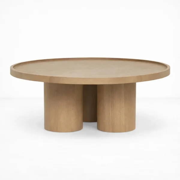 INTERIORZE teakwood round centre table for modern living room