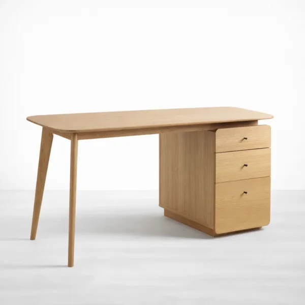 luma ash wood study table