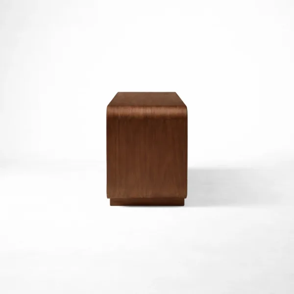 Arc Curve Teak Wood Media Console by INTERIORZE