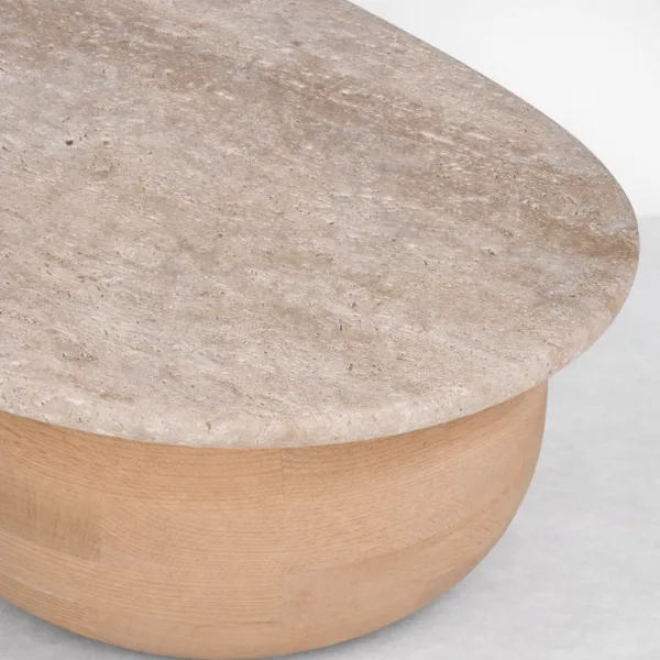 INTERIORZE ashwood pebble centre table for modern living room