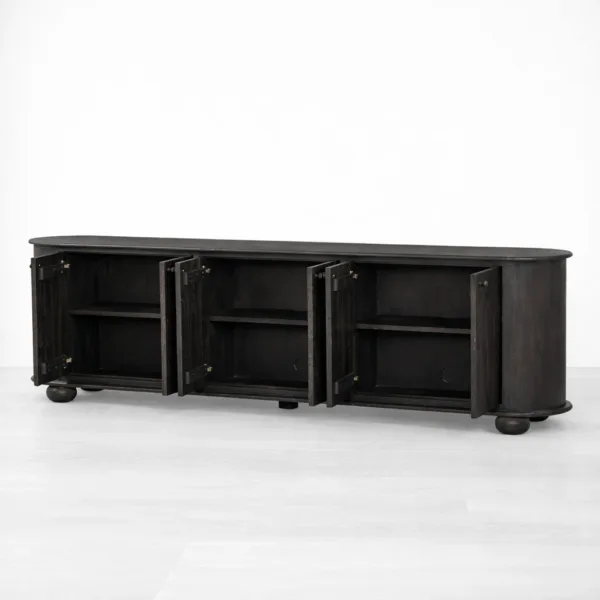Noir Curve Teak Wood Sideboard by INTERIORZE